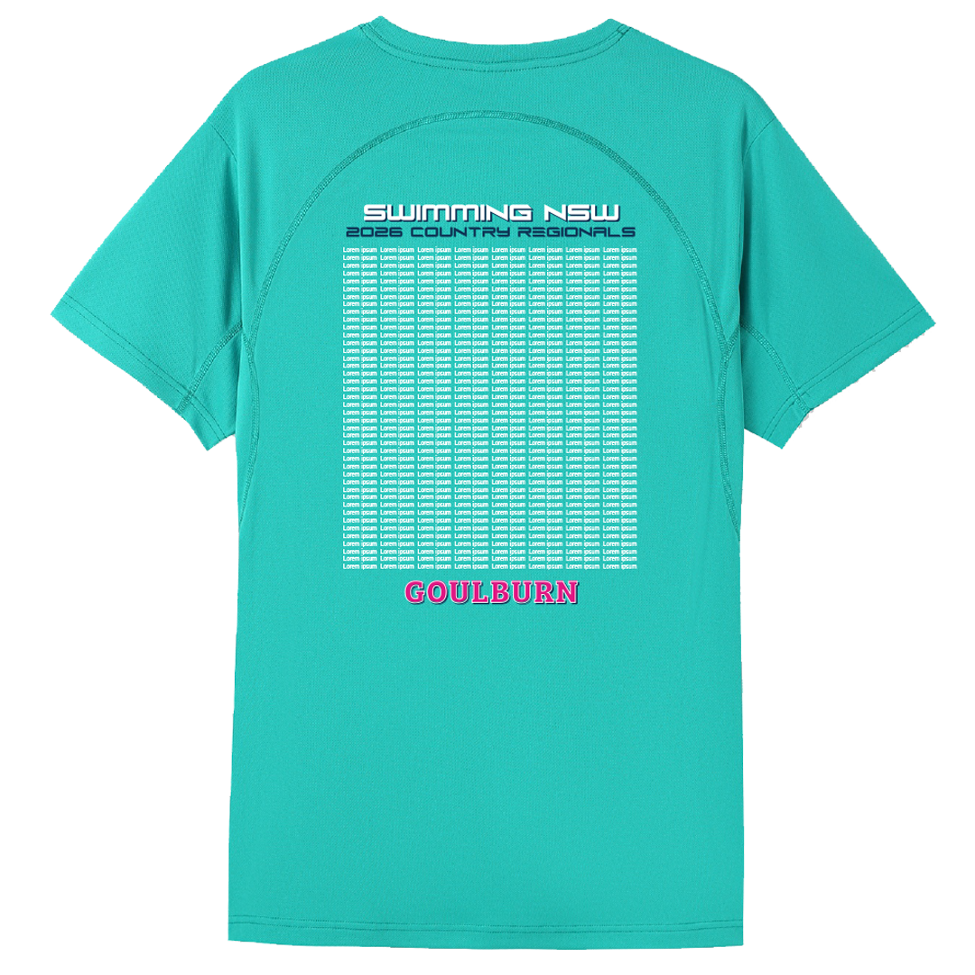 GOULBURN: 2026 NSW Country Regionals Names T-Shirt - Teal
