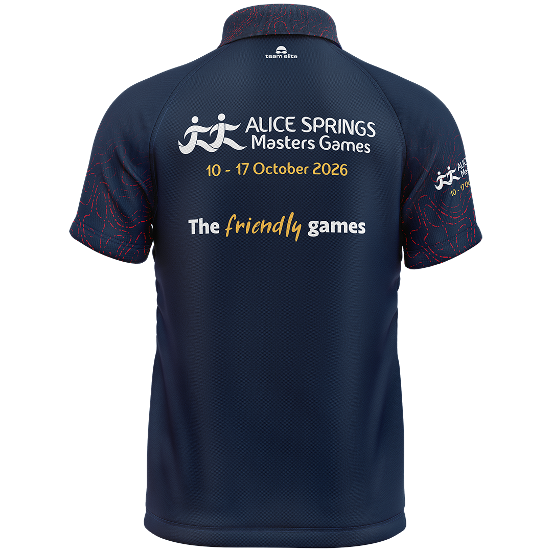 2026 ASMG Unisex Cool Dry Polo - Navy/Red