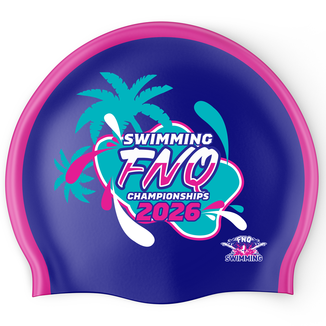 2026 Swimming FNQ Swim Cap - Purple/Pink