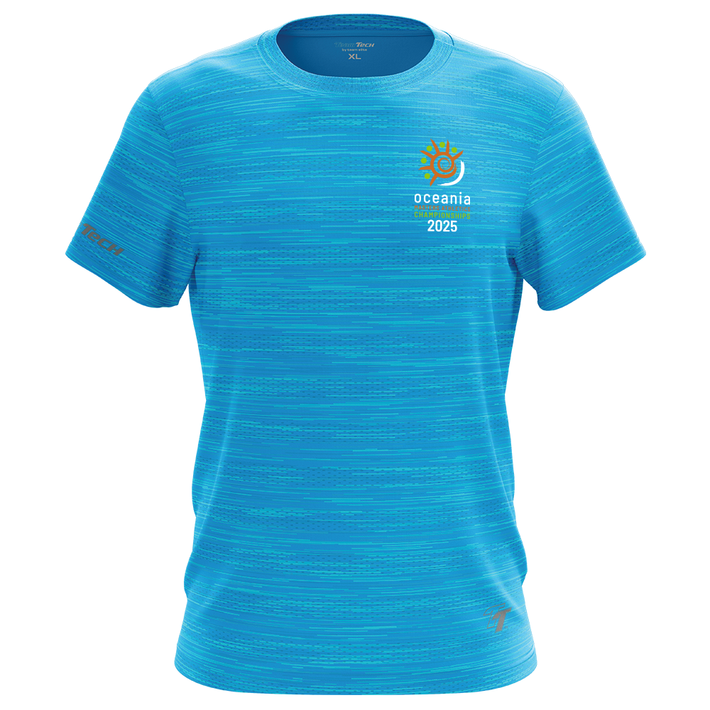 2025 OMA Sports Performance 'Names' Tee - Aqua