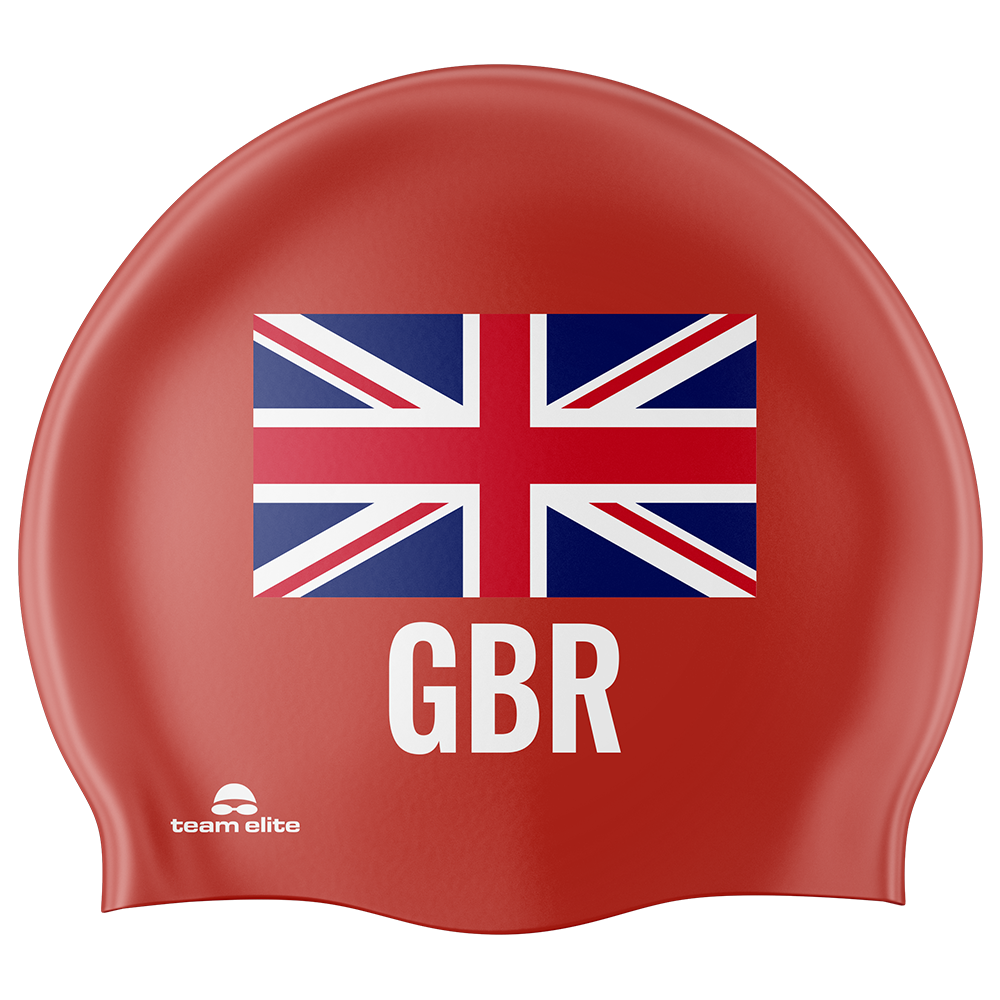 GBR Swim Cap - Red/White/Blue