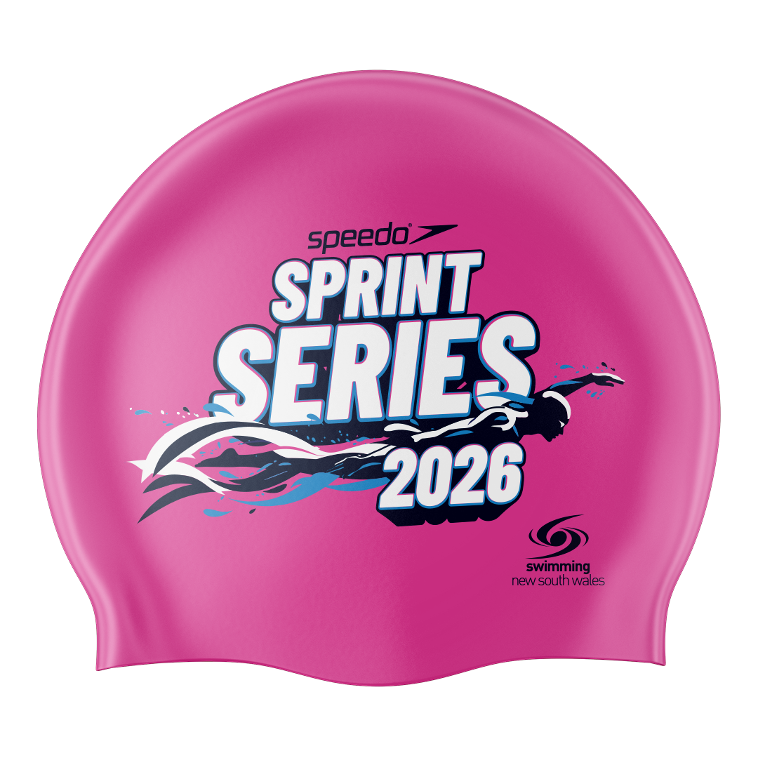 2026 SNSW Speedo Sprint Series Swim Cap - Pink