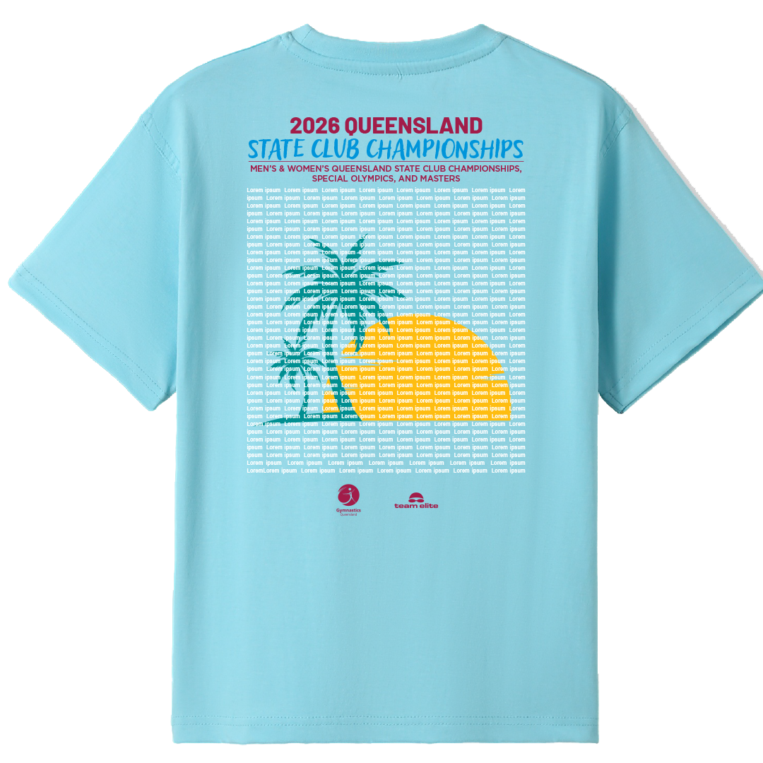2026 GQ State Club Championship Names T-Shirt - Aqua