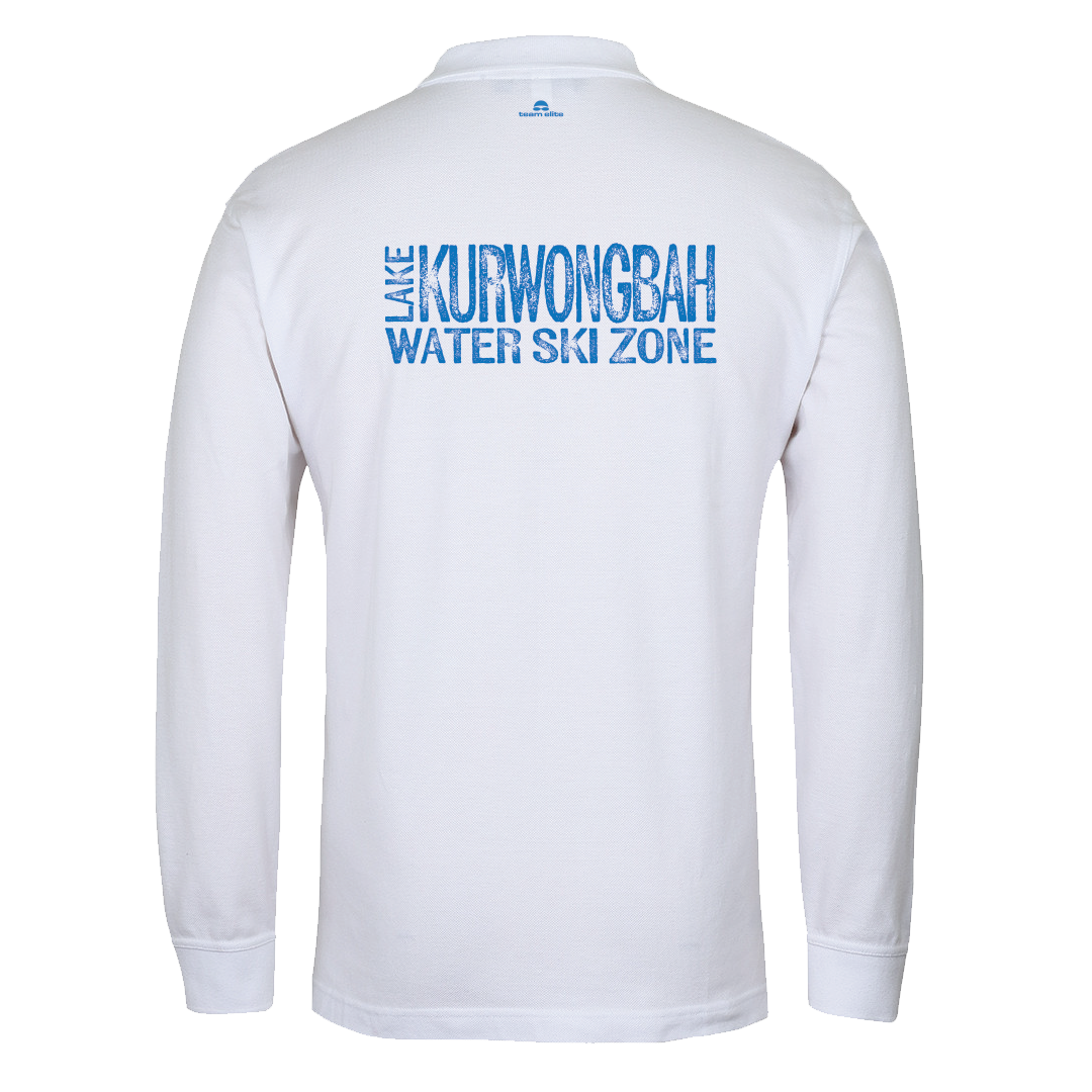 Lake Kurwongbah Long-sleeve Polo - White