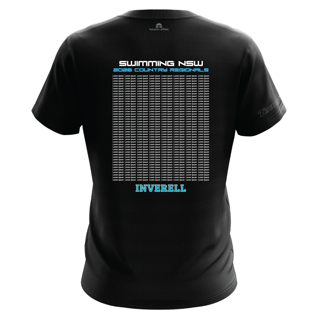 INVERELL: 2026 NSW Country Regionals Names T-Shirt - Black