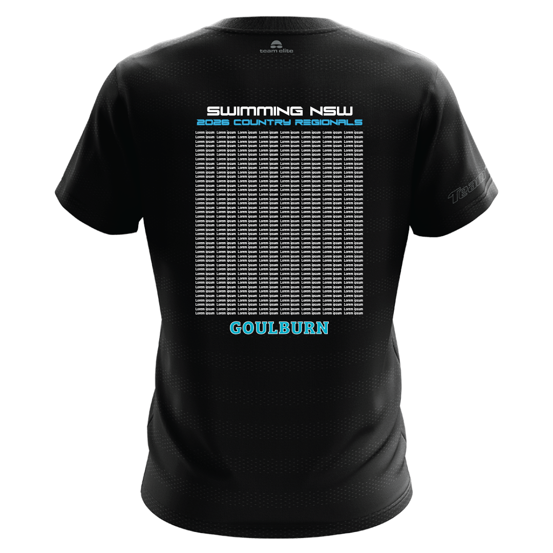 GOULBURN: 2026 NSW Country Regionals Names T-Shirt - Black