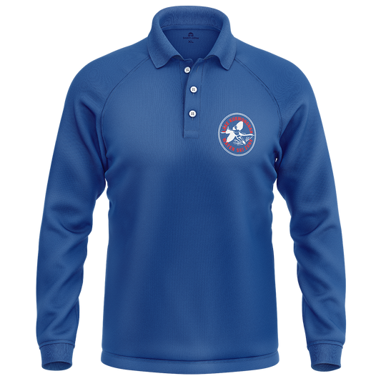 Lake Kurwongbah Long-sleeve Polo - Blue