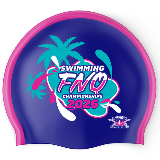 2026 Swimming FNQ Swim Cap - Purple/Pink