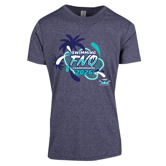 2026 Swimming FNQ Names T-Shirt - Navy Heather