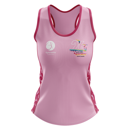 2026 GQ Trampoline & Acrobatic State Singlet - Pink