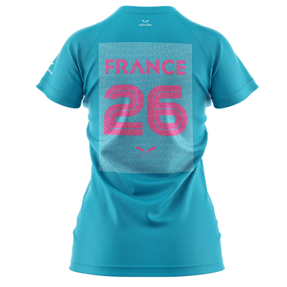 2026 FRANCE IBCPC Chemise avec nom de femme [Women Names Shirt] - Vert jade