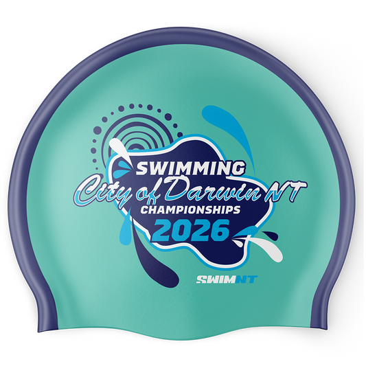 2026 Swimming NT Swim Cap - Teal/Blue