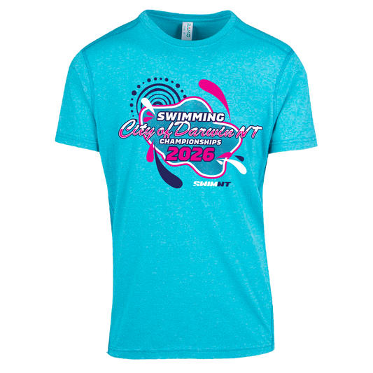 2026 Swimming NT Names T-Shirt - Jade Heather