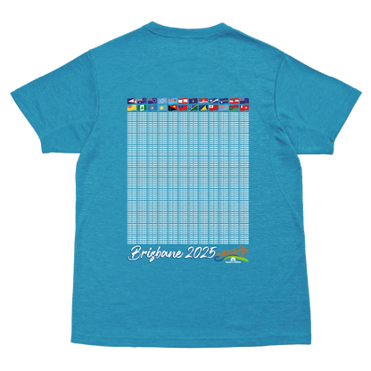 2025 OMA Sports Performance 'Names' Tee - Aqua
