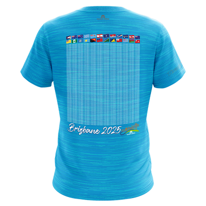 2025 OMA Sports Performance 'Names' Tee - Aqua