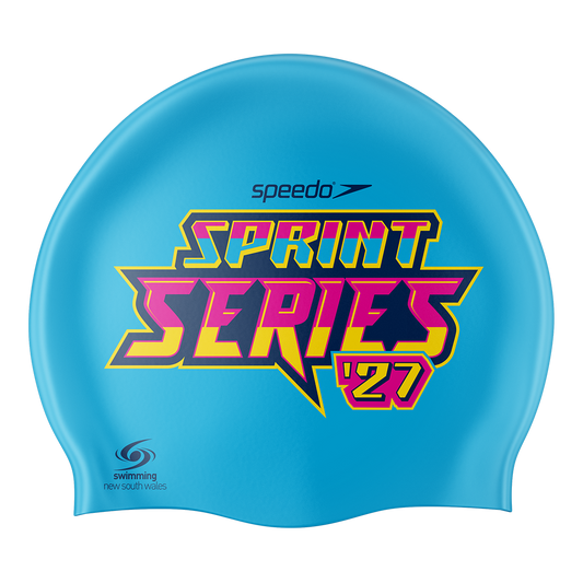 2027 SNSW Speedo Sprint Series Swim Cap - Aqua