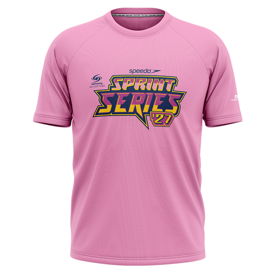 2027 SNSW Speedo Sprint Series T-Shirt - Pink