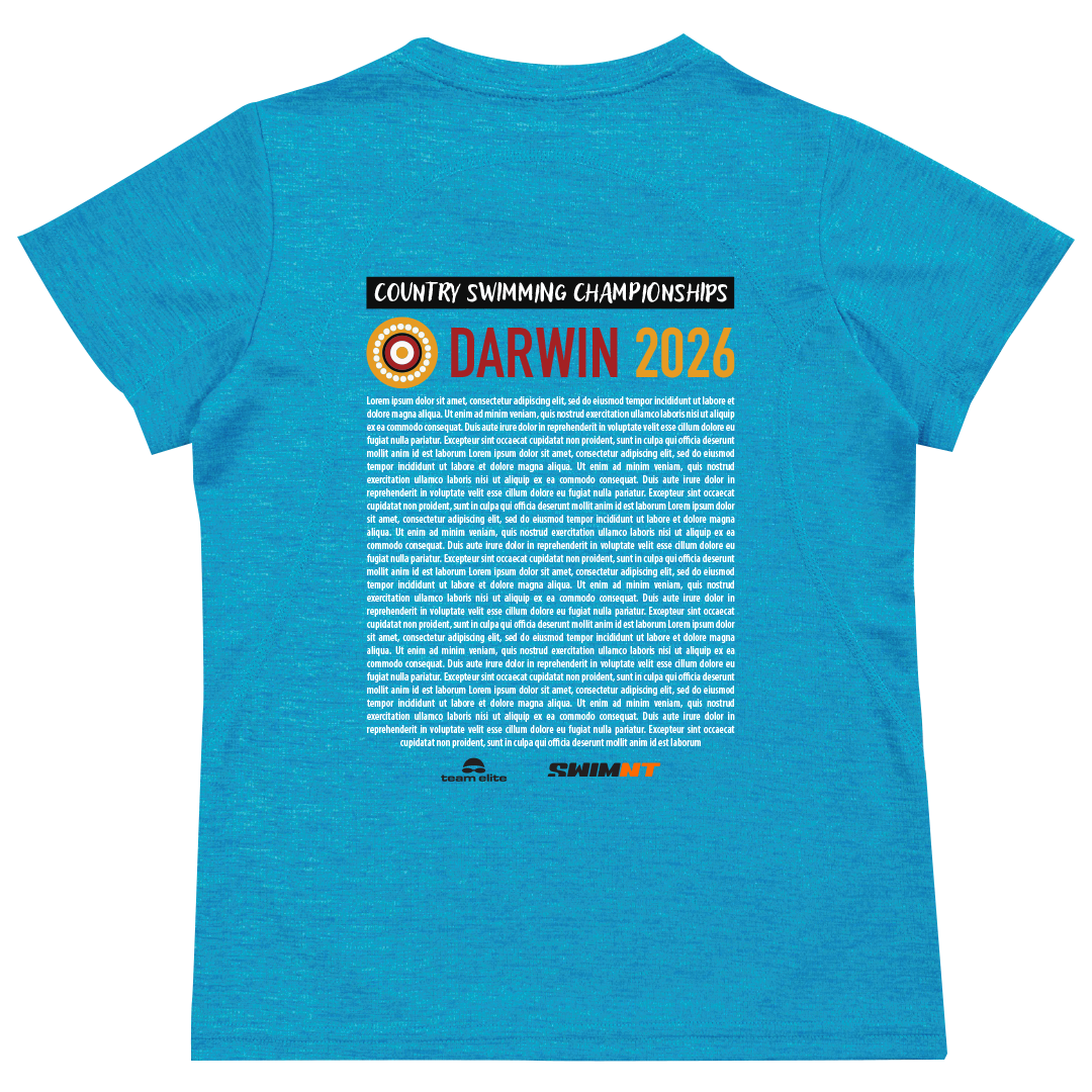 2026 Country Swimming Championships Names T-Shirt - Blue