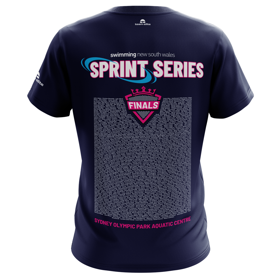 2026 SNSW Speedo Sprint FINALS Series Names T-Shirt - Navy