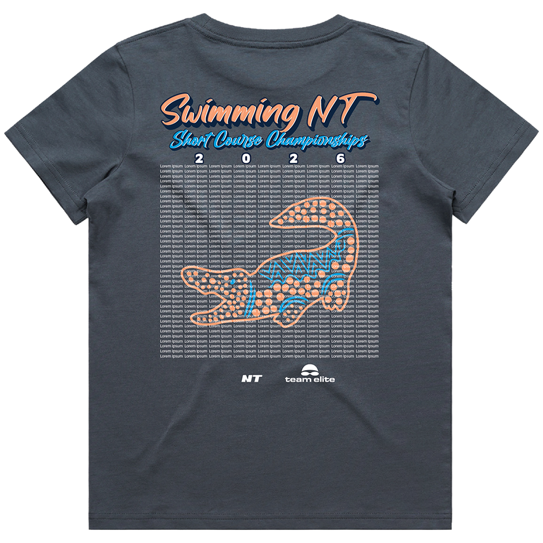 2026 Swimming NT SC Names T-Shirt - Blue