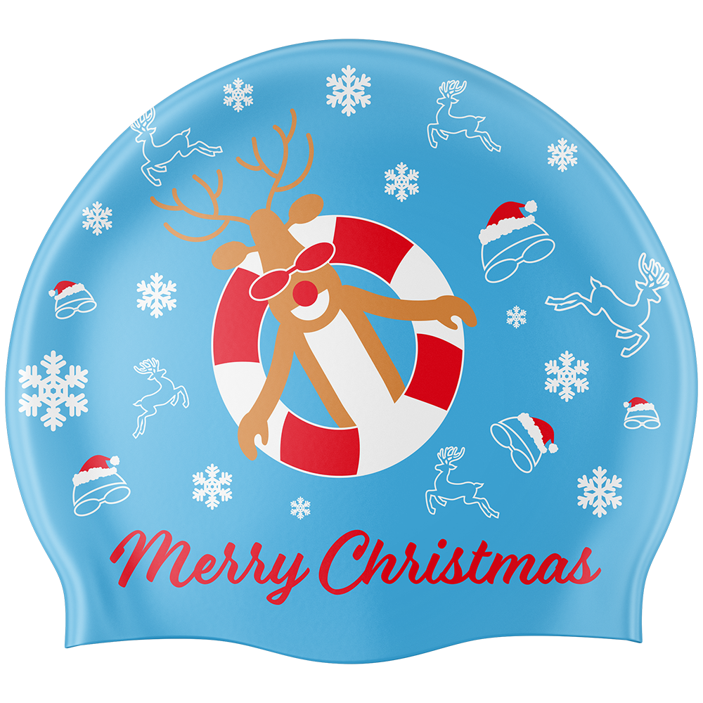 Rudolph Swim Cap - Blue