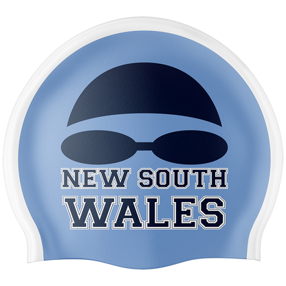 NSW Swim Cap - Blue/Pink