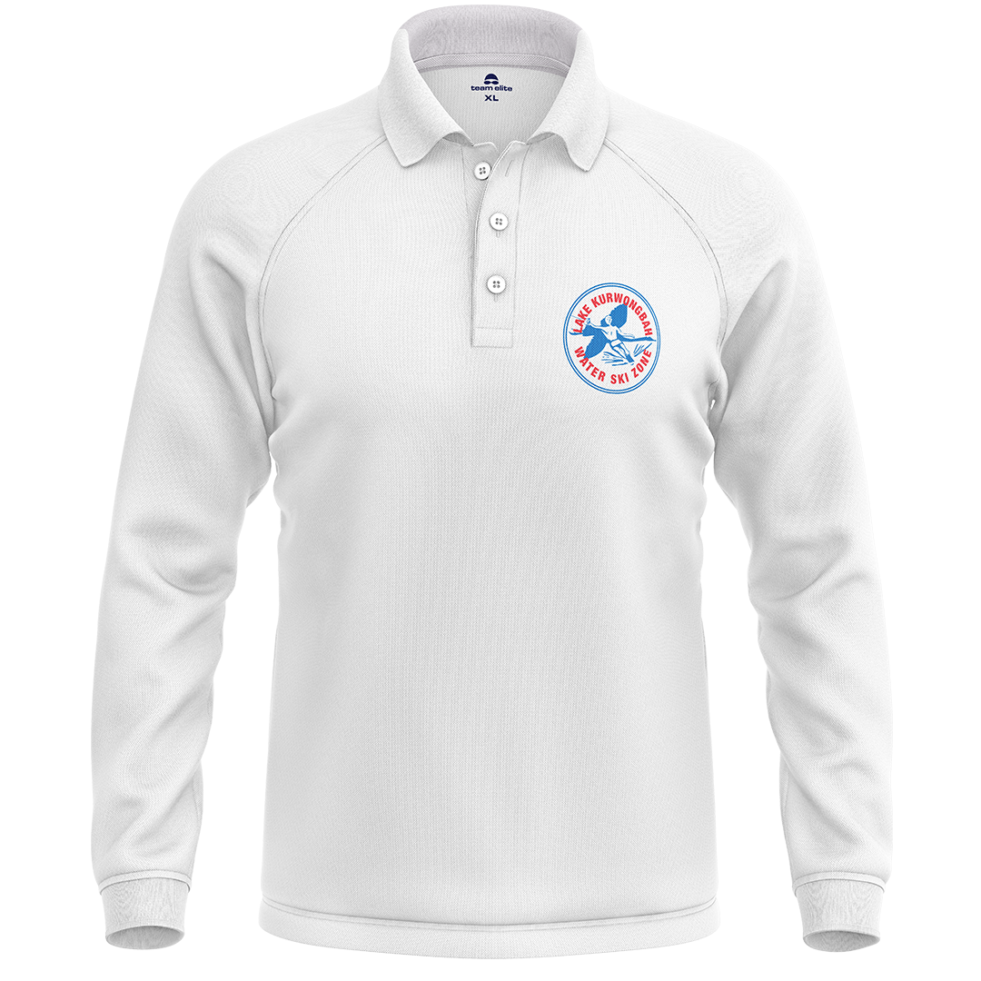 Lake Kurwongbah Long-sleeve Polo - White