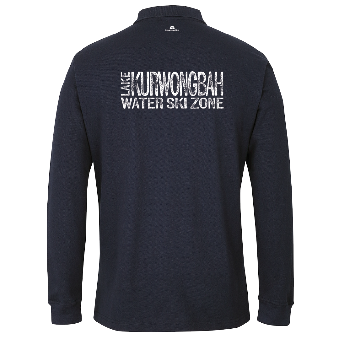 Lake Kurwongbah Long-sleeve Polo - Navy