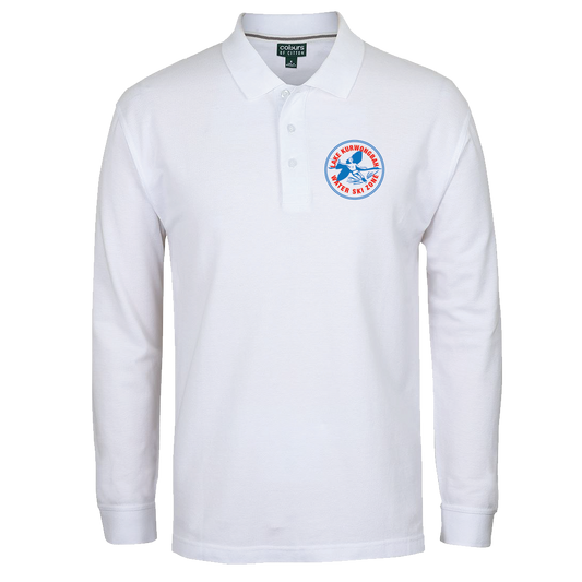 Lake Kurwongbah Long-sleeve Polo - White